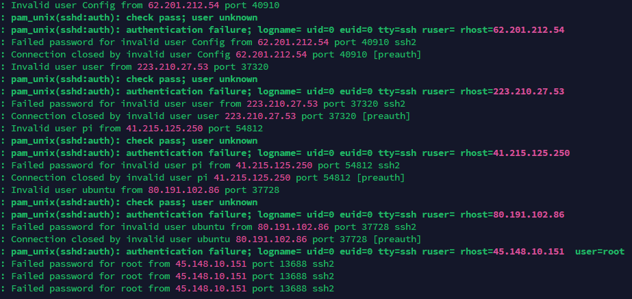互联网上扫描我的ssh的机器